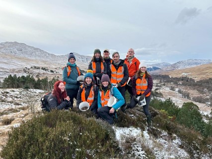 Volunteers have already given 480 hours of their time to the project, collecting, processing and planting native tree seeds from local woodlands, like here at Glenfalloch Pinewoods SSSI.