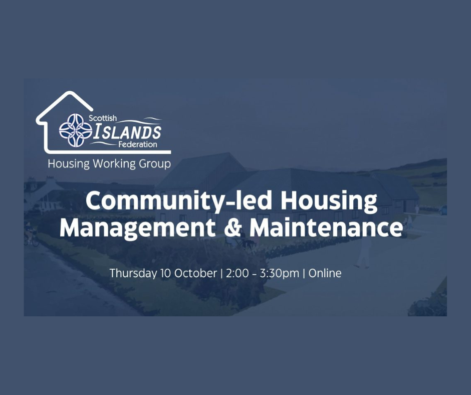 Community-led Housing Management & Maintenance event flyer