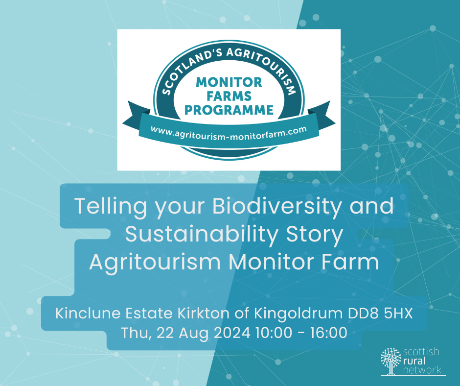 Telling your Biodiversity and Sustainability Story - Agritourism Monitor Farm event flyer