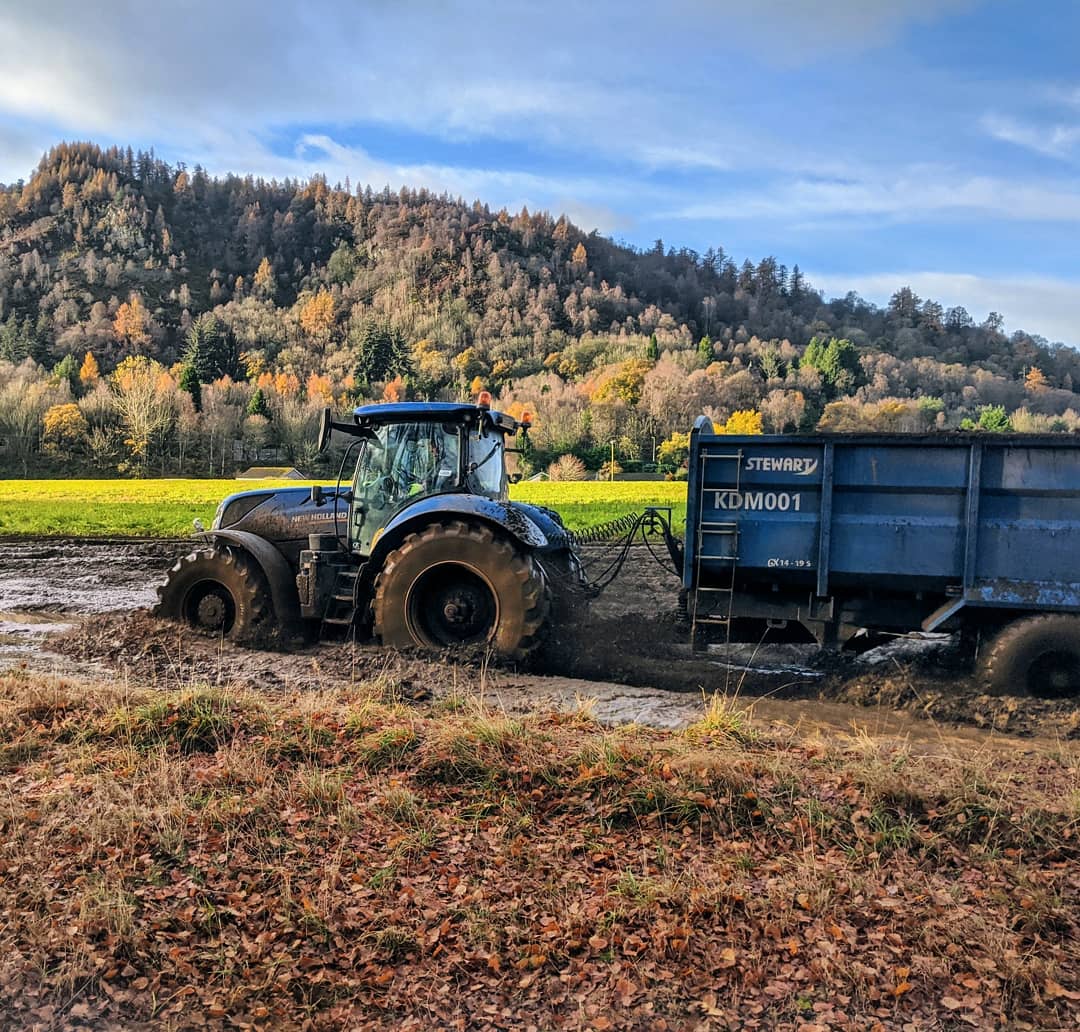 Tractor in field