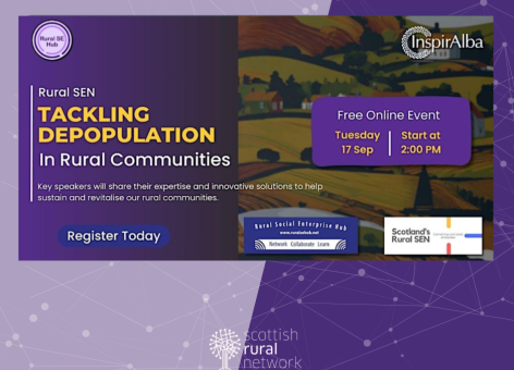 Rural SEN - Tackling Depopulation in Rural Communities event flyer