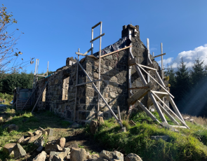 A remote bothy near Oban is coming to life with hard work from volunteers. Credit Peter Rowell 