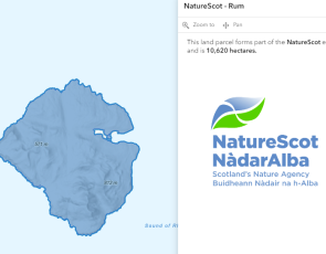 Map image of Rum - Nature Scot Onwership - Example from Mapping 