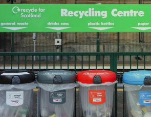 Image of Recycling Bins - Train Station - Credit Scot Gov