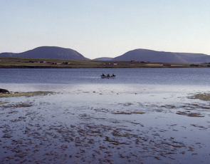 People in canoe in Orkney