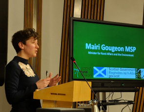 Mairi Gougeon delivering her keynote speech