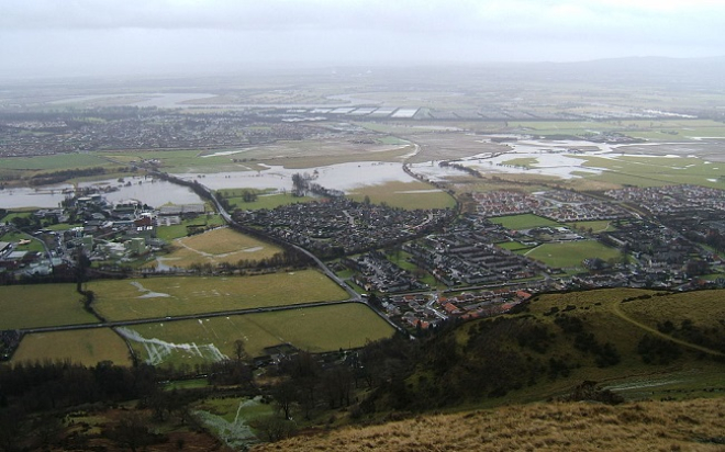 Flooding near Menstrie, Scotland