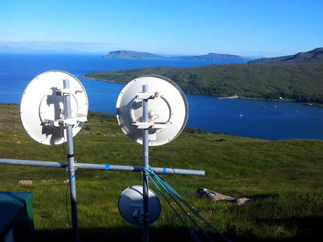 Broadband mast above sea 