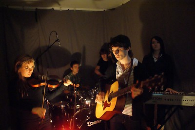 Group of young musicians