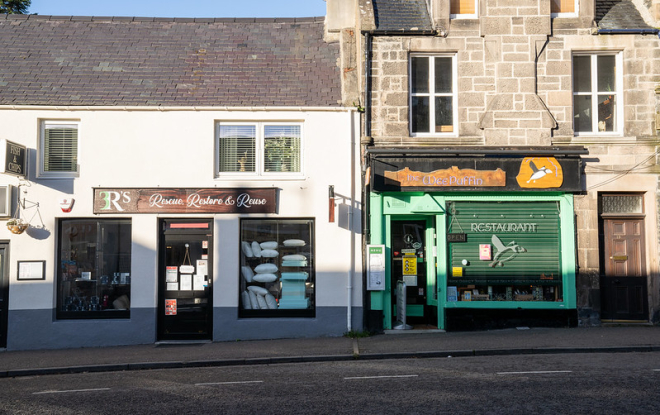 Shop fronts in Grantown-on-Spey