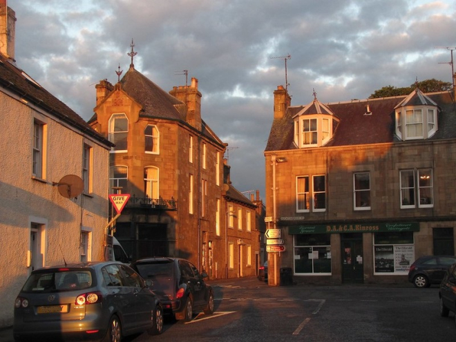 High street in Dunning, Perthshire