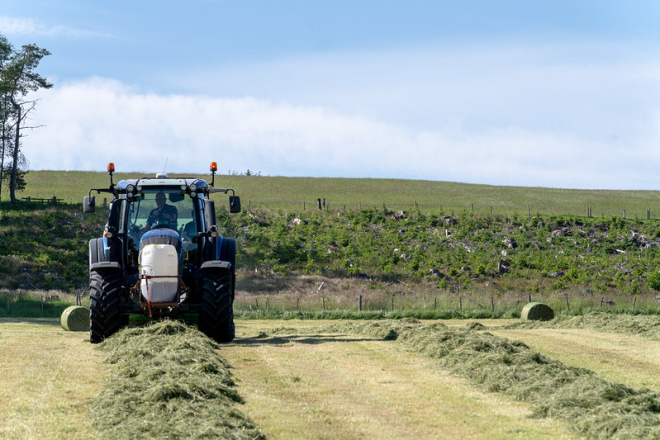 Tractor on field