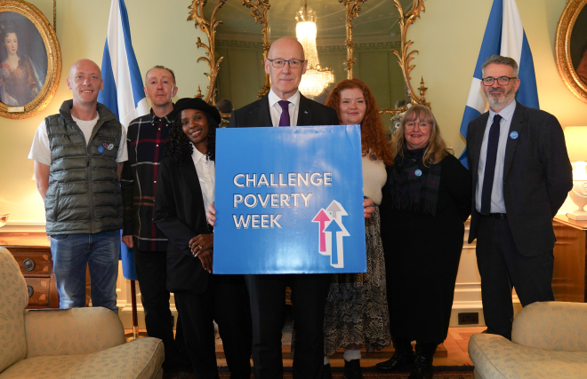 First Minister hosts an anti-poverty roundtable at Bute House