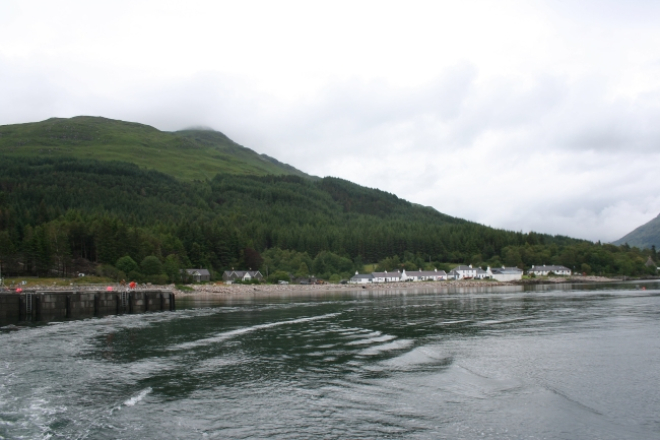 Inverie from the Bruce Watt puffer leaving Knoydart