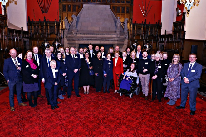 First Minister Nicola Sturgeon with 2019 SCVO Scottish Charity Awards finalists at Edinburgh Castle 6 Jan 2020 photo credit Lewis J Houghton