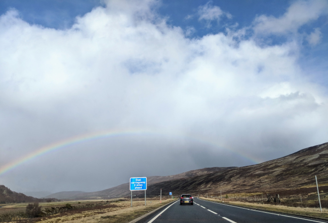 Rainbow over the A9