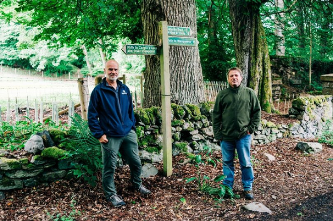 Andrew Barrie (left), PKCT’s strategic routes officer & Callum McNeill-Ritchie, senior countryside ranger at Hushwing Ranger Service. Credit: copyright Photos by Zoe