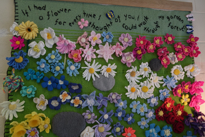 Floral mural to commemorate baby loss prior to 24 weeks