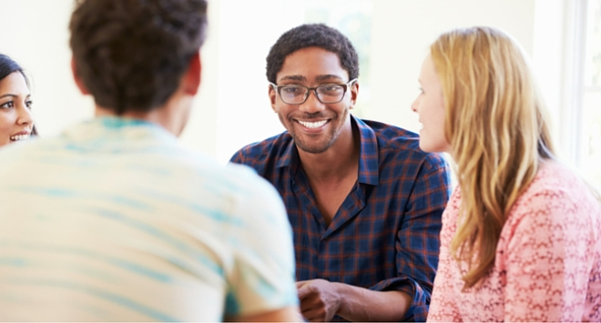 Group of people talking