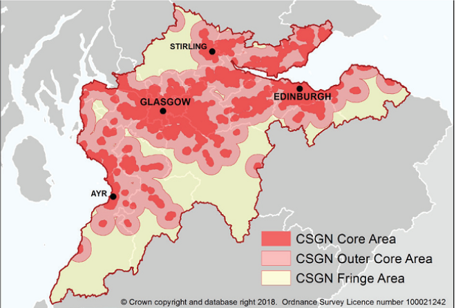 Central Scotland Green Network map