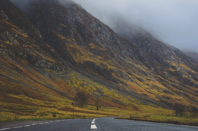 Mountain Near Road