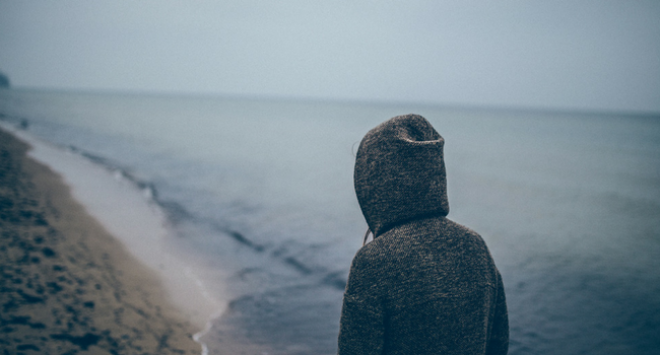 Person on beach