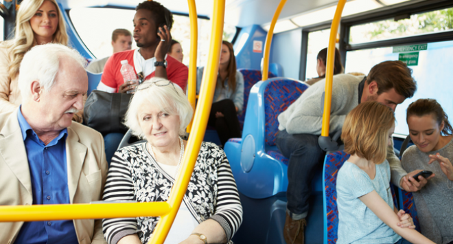 Passengers on bus