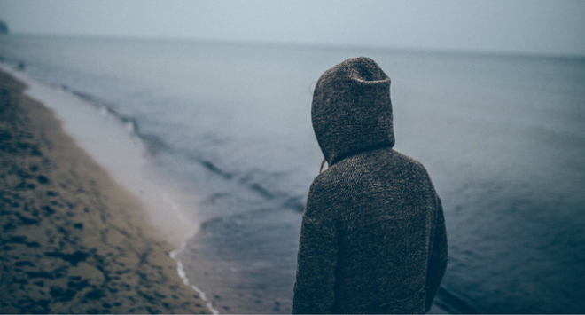 Person on beach