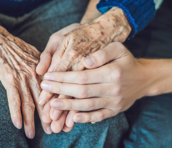 Hands of an Old Woman and a Young Man. Pic by galitskaya via Canva