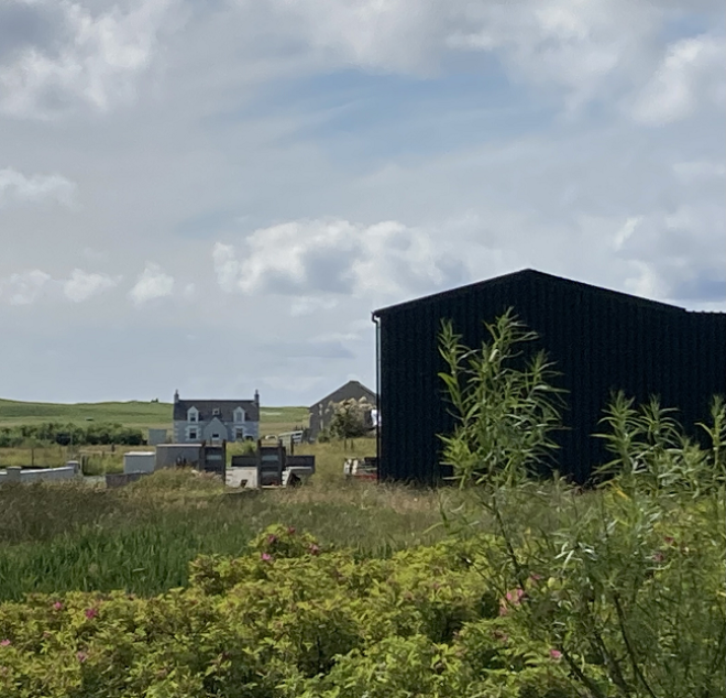 Hebridean croft house and agri shed