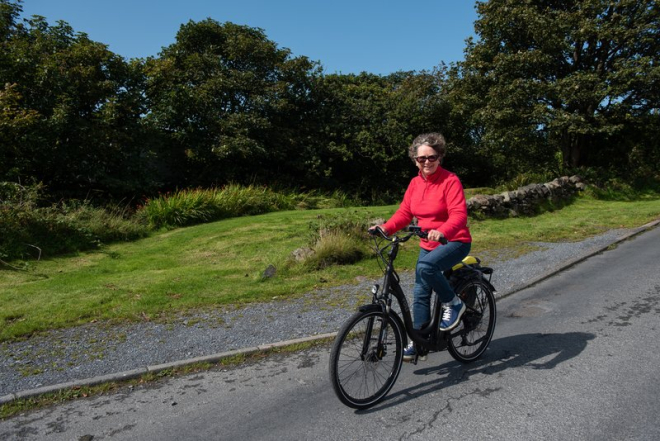 Person cycling