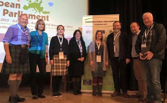 Scottish delegation group photo at European Rural Parliament 2015