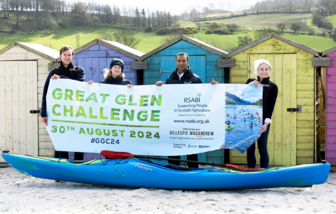 Alasdair Forsyth, Solicitor in Land and Rural Business at Gillespie Macandrew, Carol McLaren, RSABI Chief Executive, Harry Seran, Head of Finance and Compliance at RSABI, and Lois Newton, Partner of Land and Rural Business at Gillespie Macandrew. 