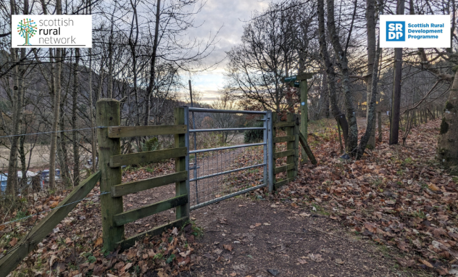 Gate leading to country path  