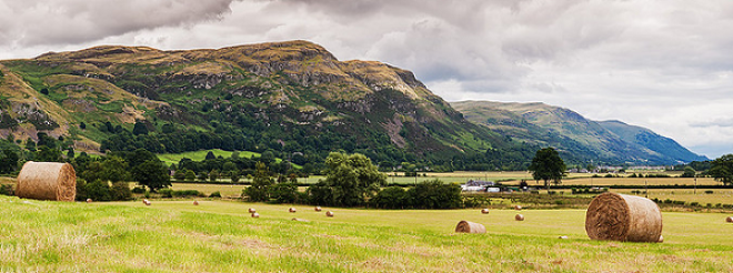 Hay Bales and The Ochil Hills, Andras Sandor