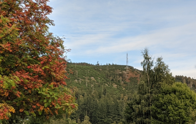 Telephone mast in Perthshire