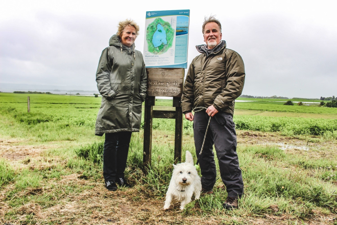 Environment Secretary Roseanna Cunningham on IPA funded path near Loch Leven