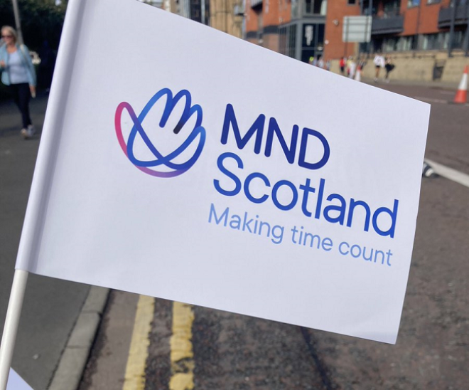 MND Scotland Flag. Photo Credit MNDScotland.org.uk