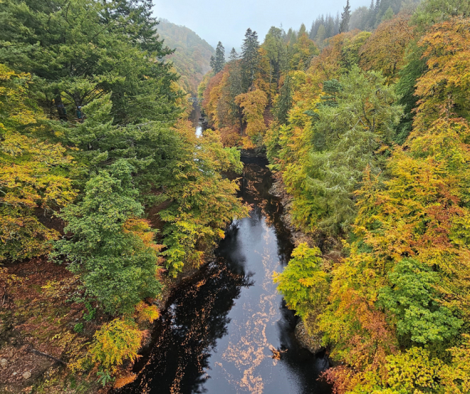 Killiecrankie Pass in Autumn