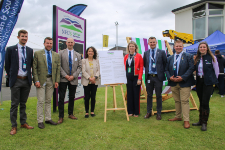 John Davidson (NFUS) and Penny Montgomery (SAYFC) signed the agreement during day at this year’s Royal Highland Show (Thursday 20 June) in the presence of their office holders and members and ahead of a joint meeting with Mairi Gougeon, Cabinet Secretary for Rural Affairs, Land Reform and Islands.