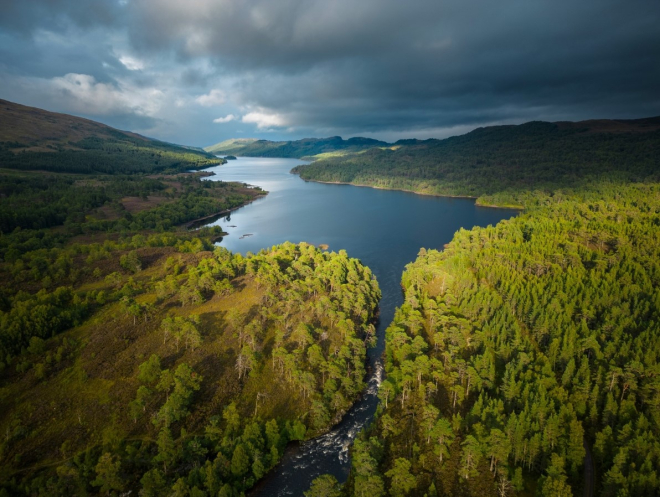 Ariel view of Glen Affric 