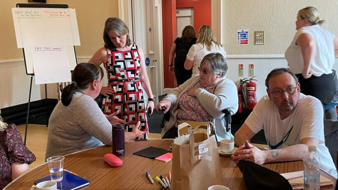 Maree Todd MSP discussing National Care Service in Stirling