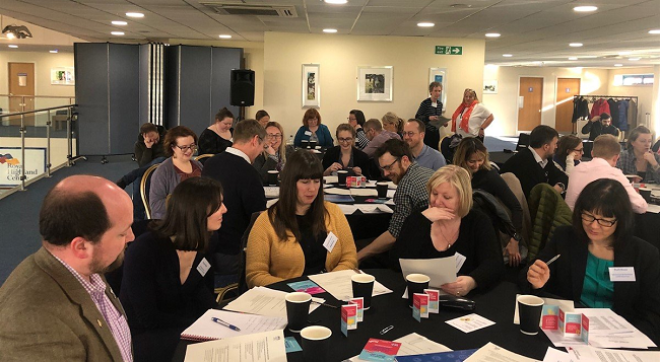 Groups of people at National Mental Health Forum event