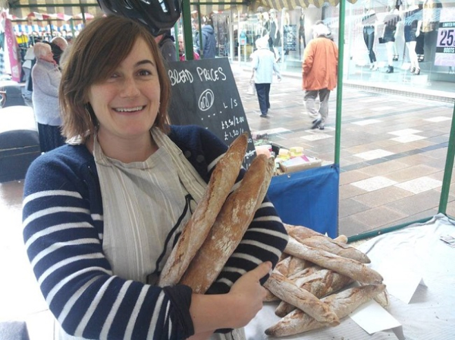 Ashley Robinson at market stall