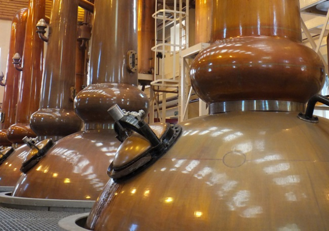 Whisky stills close up