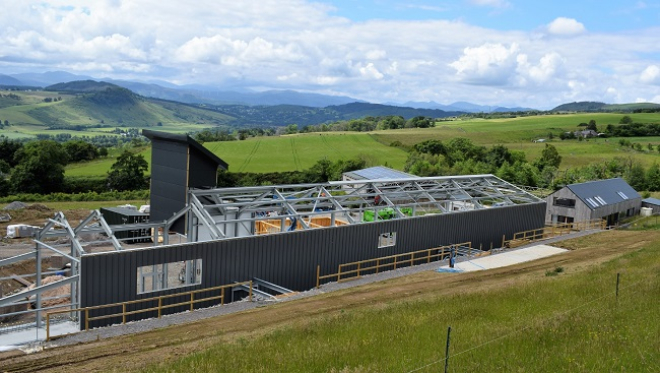 The GlenWyvis Distillery building in progress