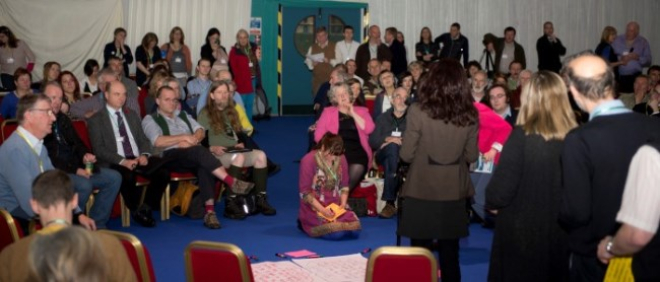 People taking part in Open Space session at first Scottish Rural Parliament