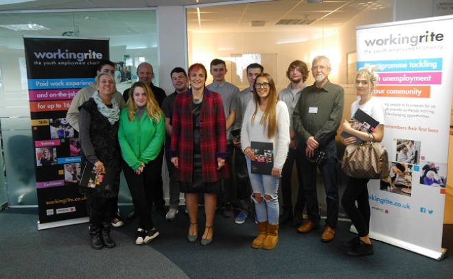 Equalities Minister Angela Constance MSP at WorkRite, courtesy Dennis Murphy