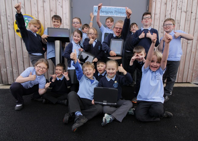 School children from Auchengray Primary