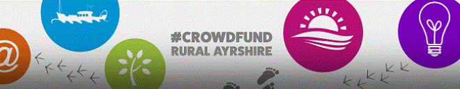 Graphic with text 'Crowdfunding Ayrshire'